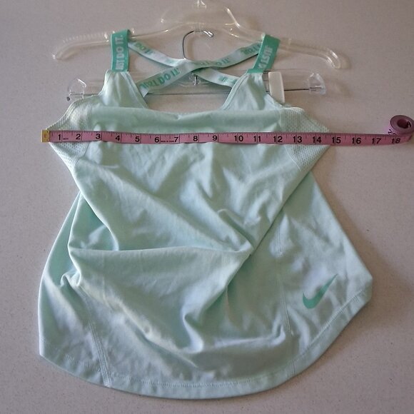 NIKE Dri-Fit Light Teal Blue Racer Back Athletic Top Women's Size XS - Picture 7 of 15